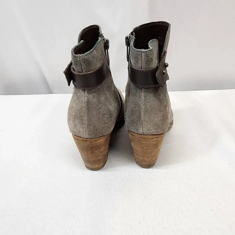 Sam Edelman Women's Marielle Gray Suede Ankle Booties Boots Size 6 M